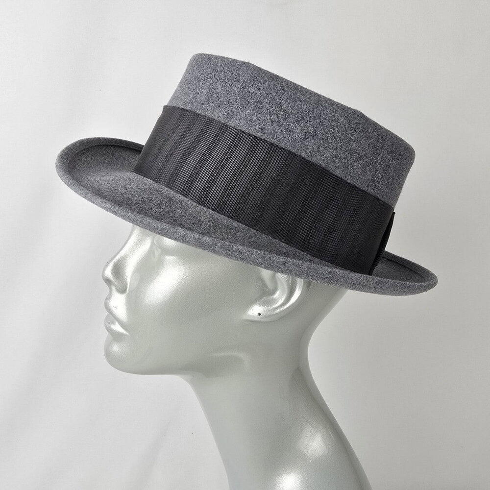 Vintage Stetson Grey & Black Fedora Hat